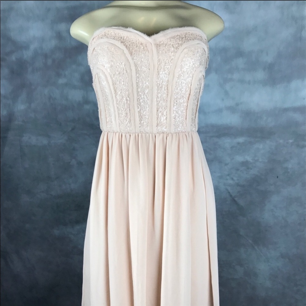 BCBGMAxAzria Sequin Strapless